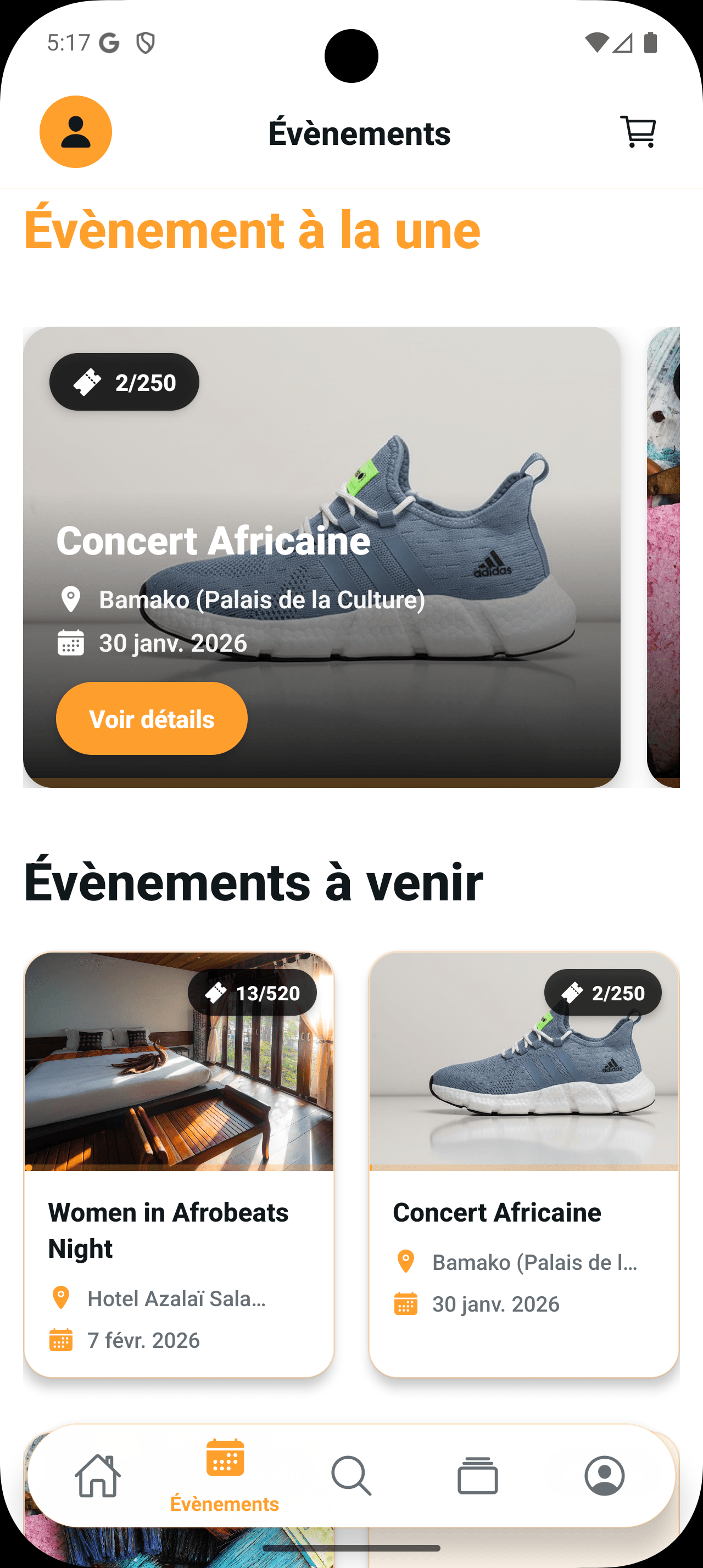 Scanner de tickets mobile